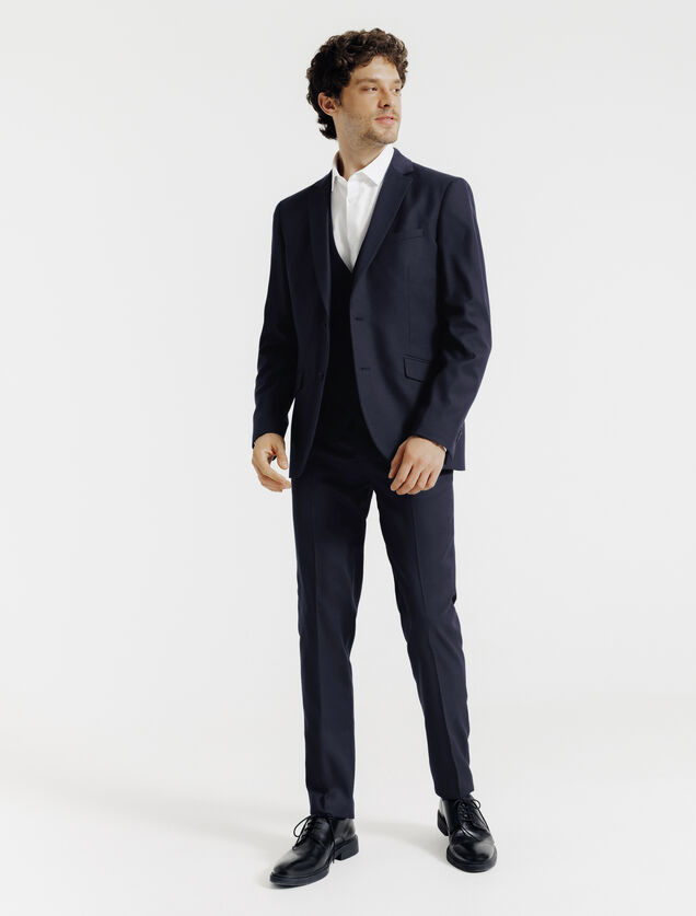 Pantalon de costume uni slim