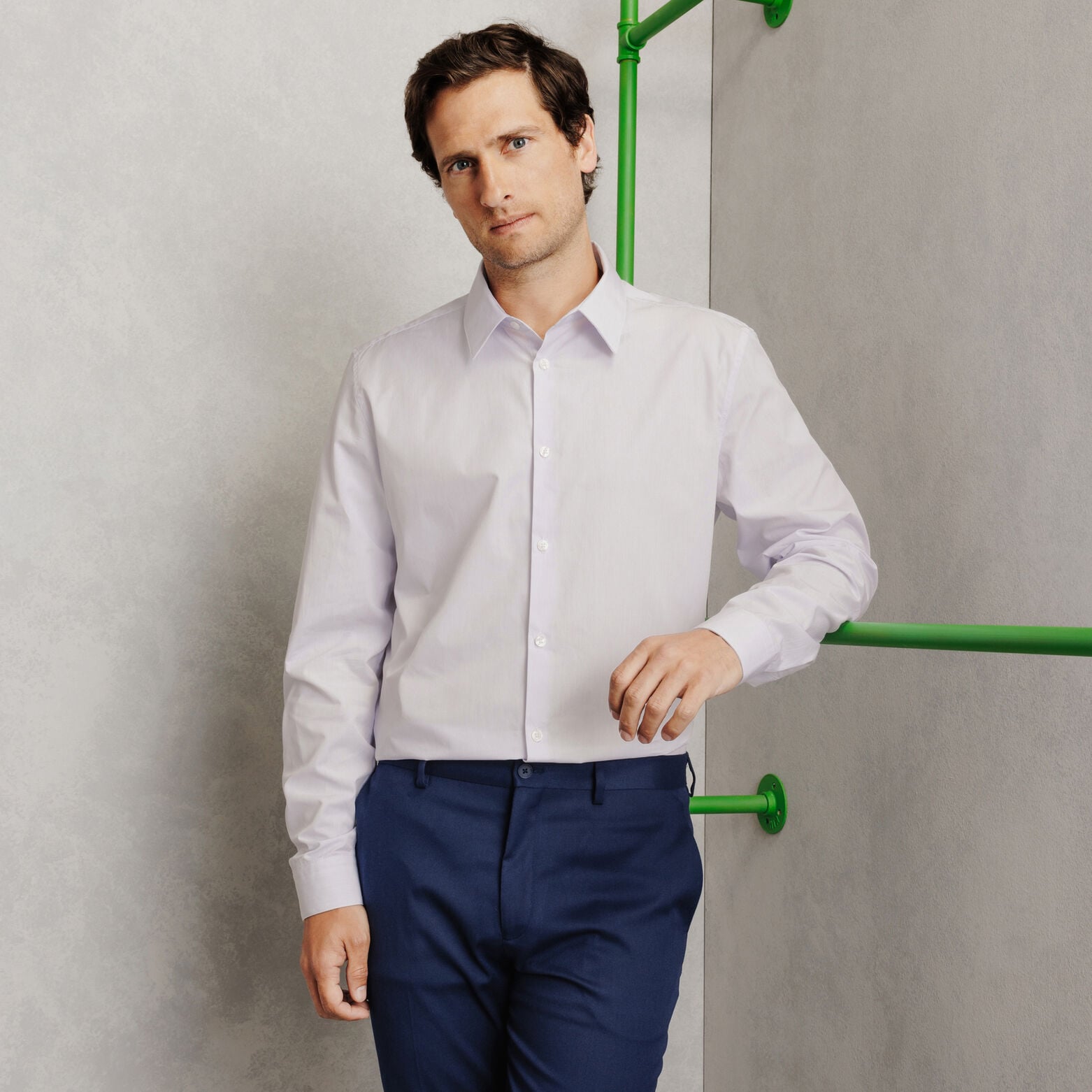 Chemise en coton regular ray&eacute;e