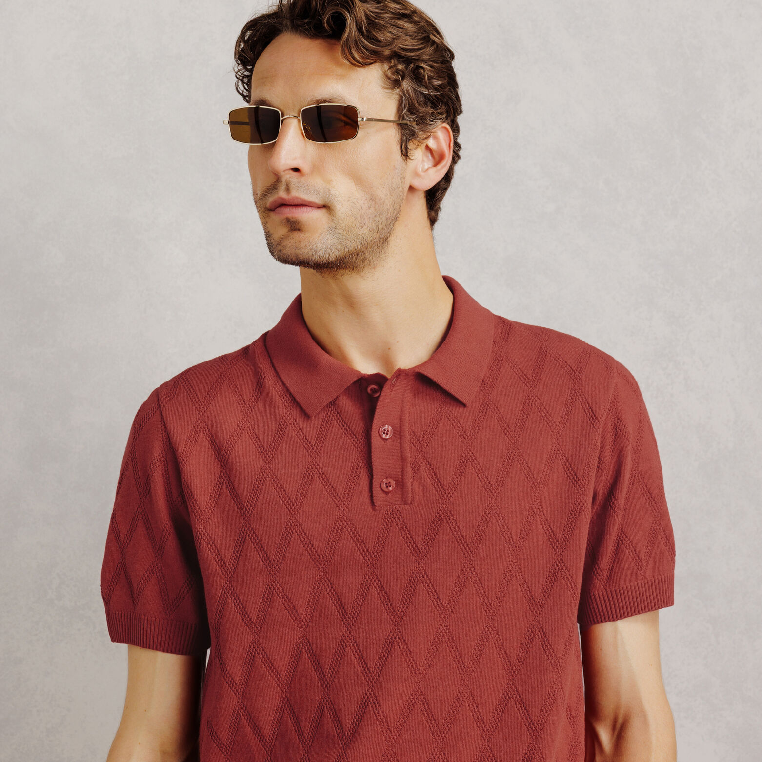 Polo en maille ajour&eacute;