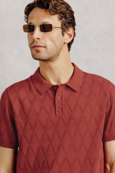 Polo en maille ajour&eacute;