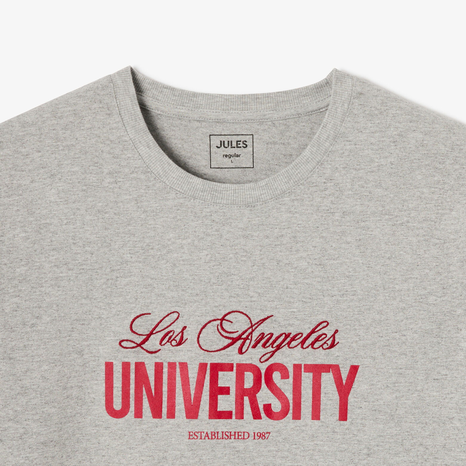 T-shirt in katoen met borduursel vooraan