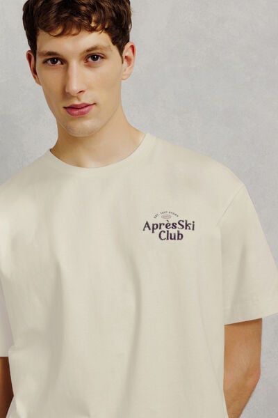 Tee shirt 100% coton imprim&eacute; "Apr&egrave;s Ski Club"
