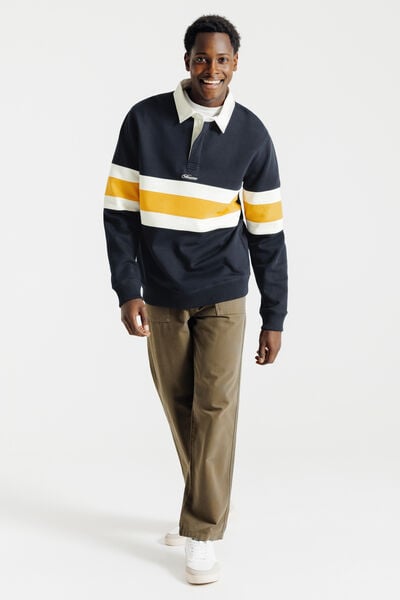 Sweater polokraag in fantasiestof