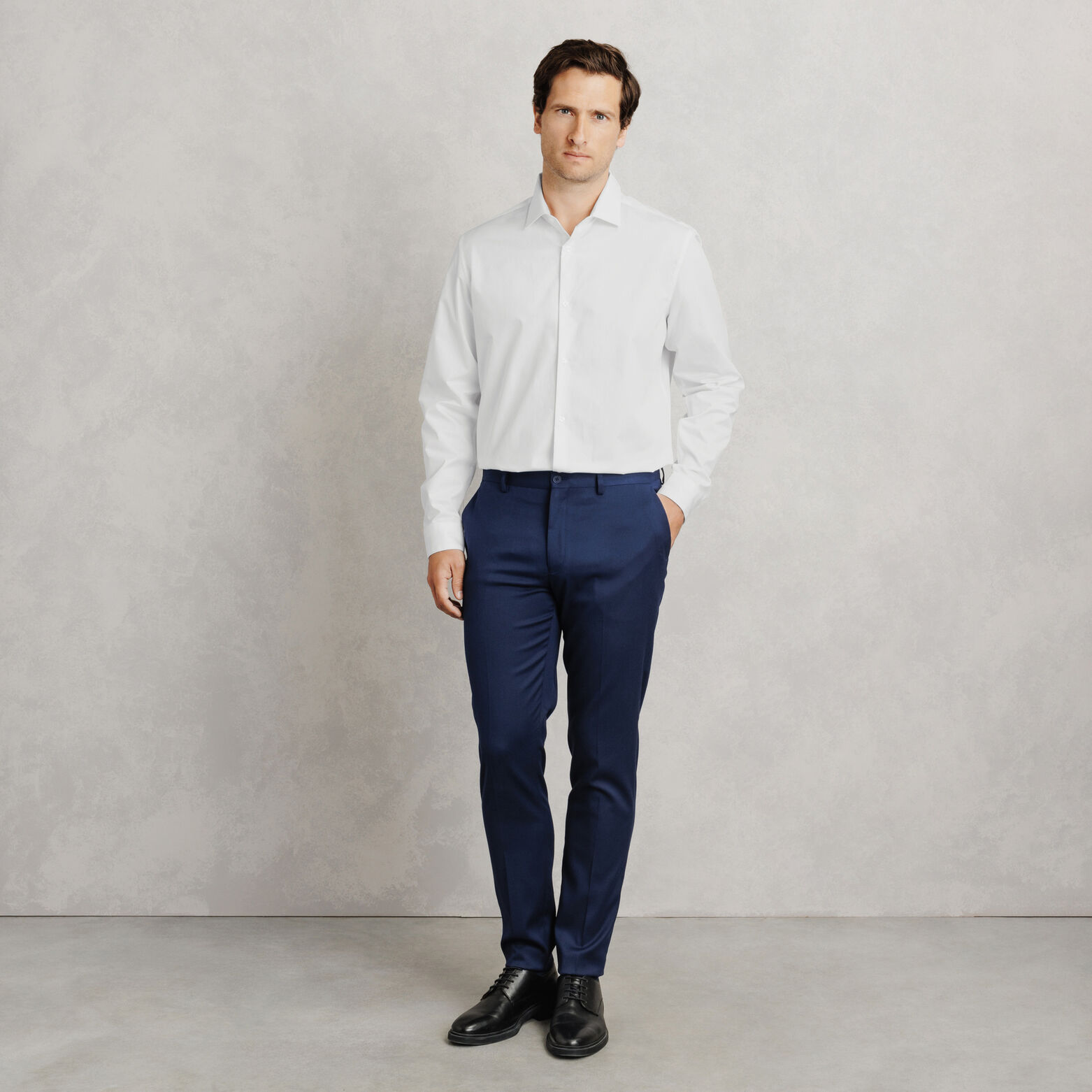 Effen katoenen hemd regular