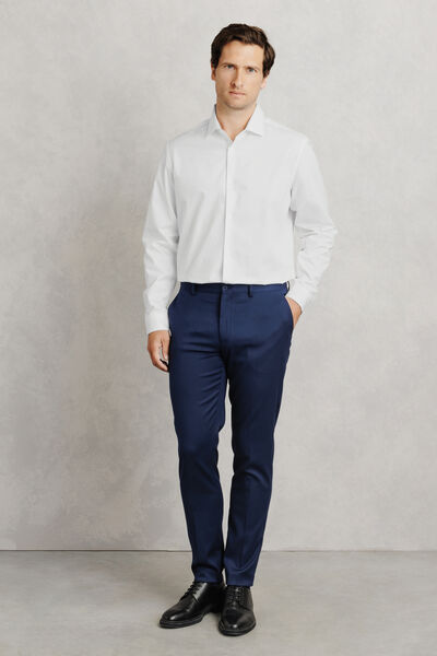 Chemise en coton regular unie