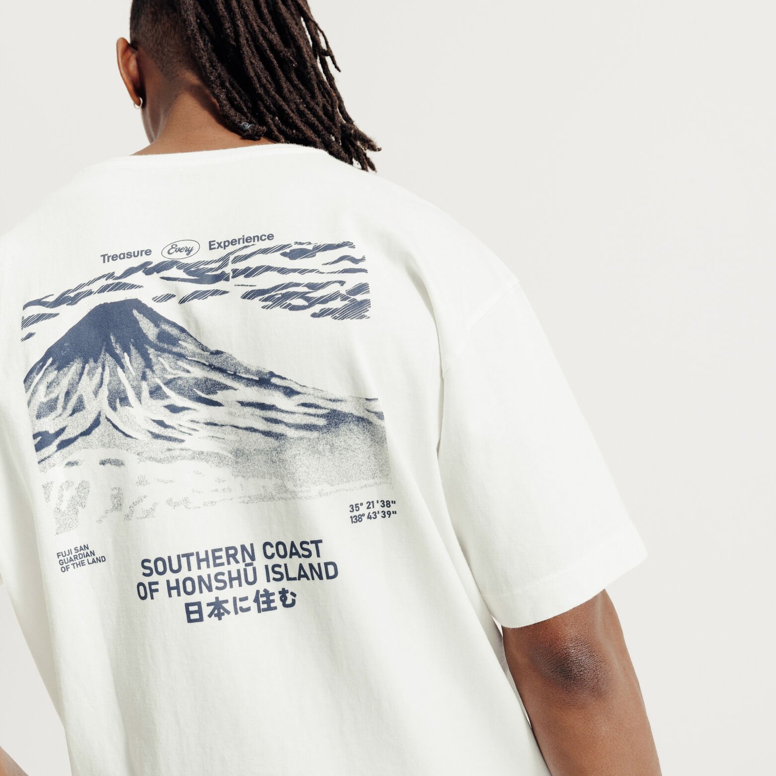 T-shirt met print op voor-en achteraan