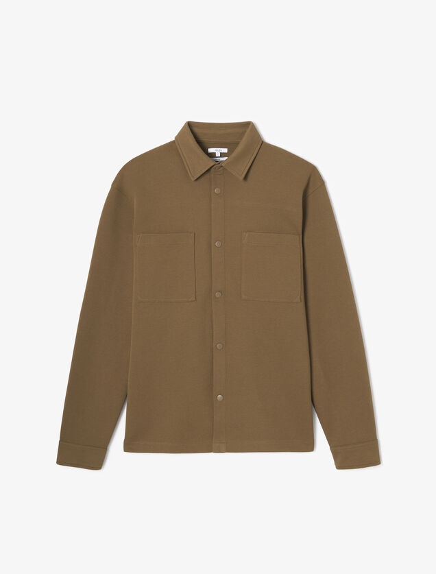 Surchemise en maille col chemise