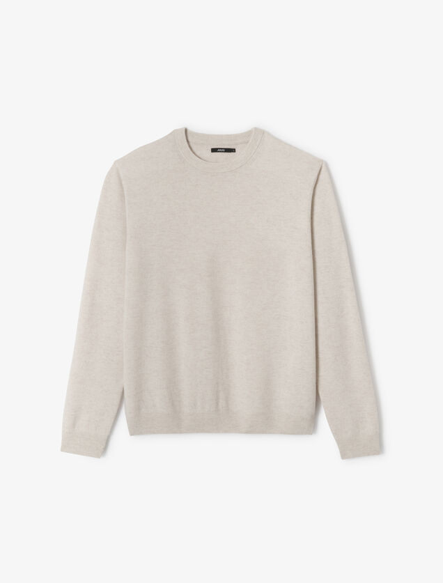 Pull col rond m&eacute;rinos cachemire