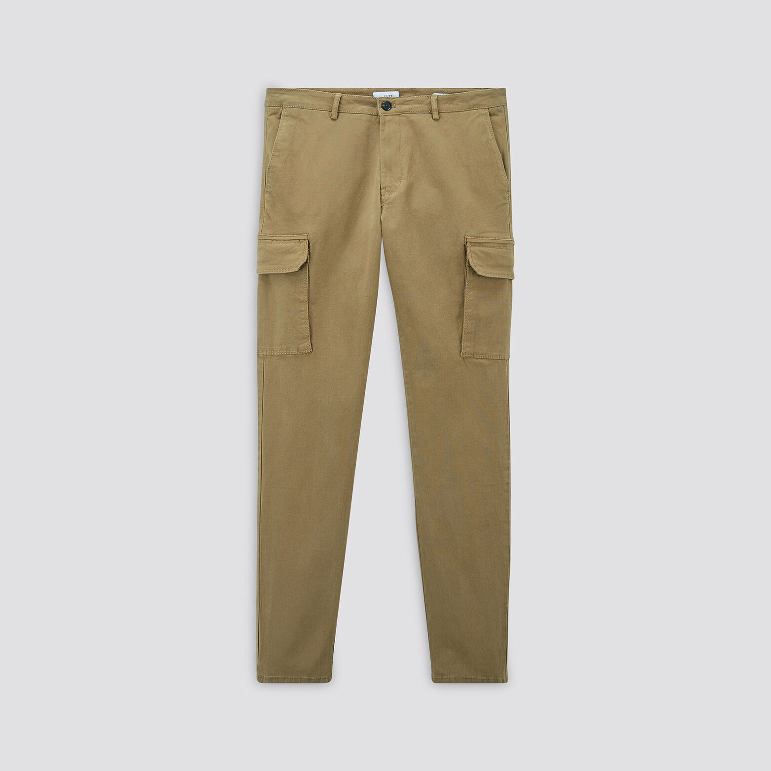 Pantalon chino cargo droit poches côtés