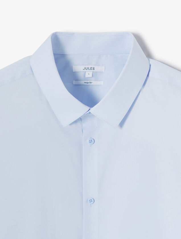 Chemise regular unie coton