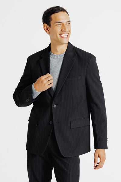 Gestreept comfort fit kostuumvest