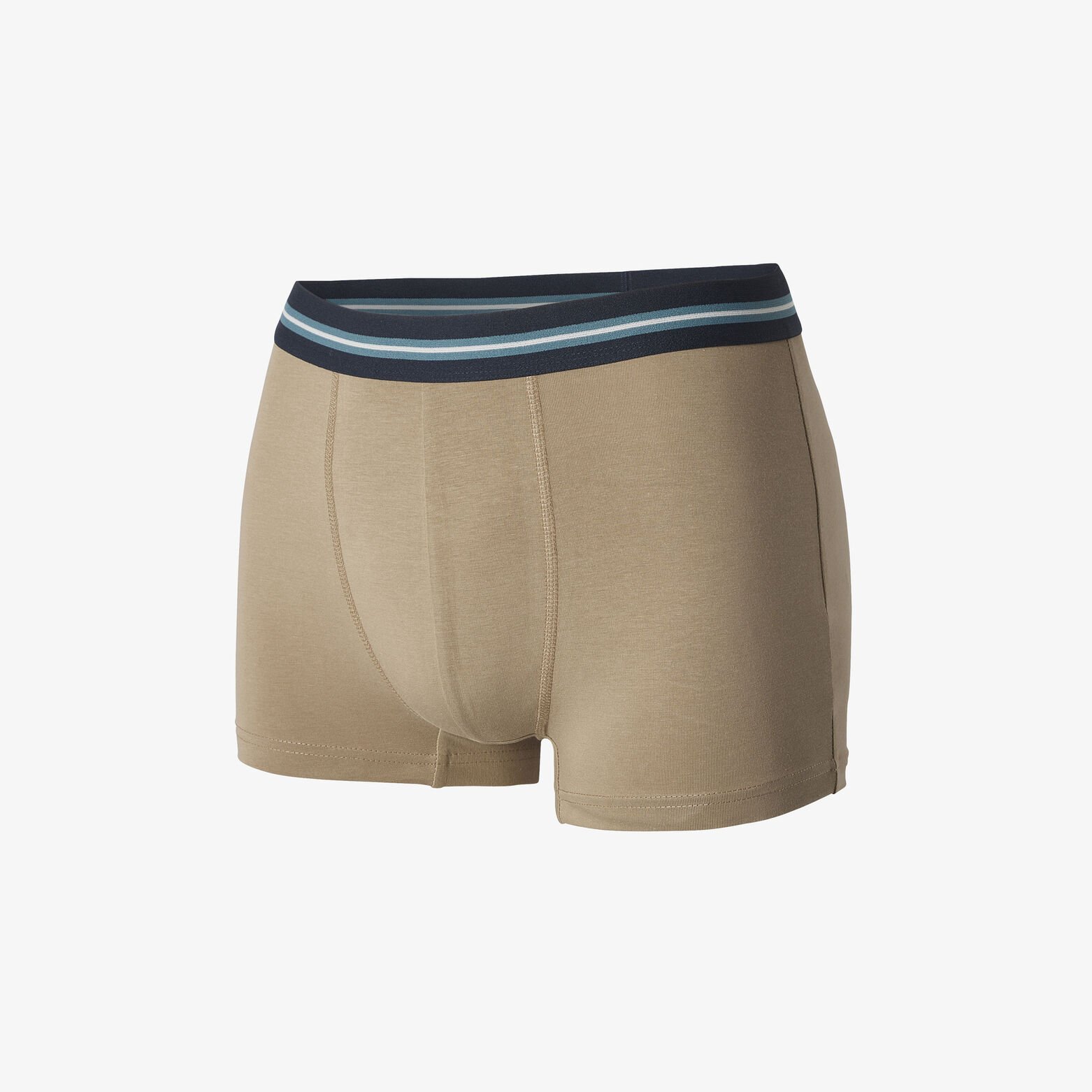 Boxer en coton avec ceinture ray&eacute;e