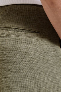 Bermuda taille élastiquée texturé