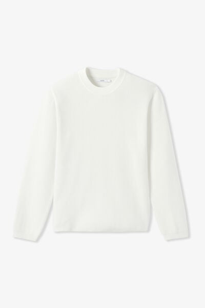 Pull col rond jeu de points fantaisie