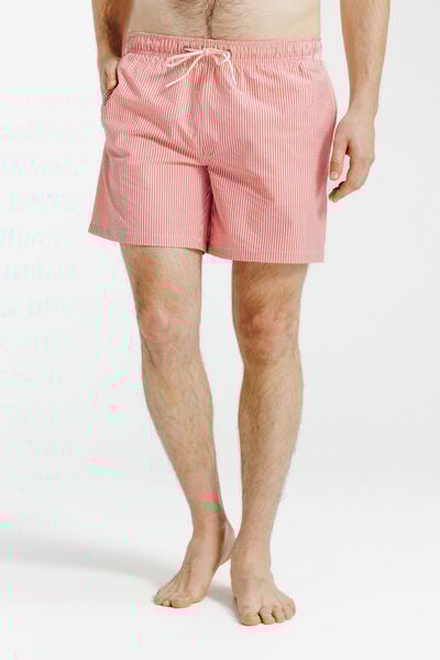 Gestreepte zwemshort in seersucker