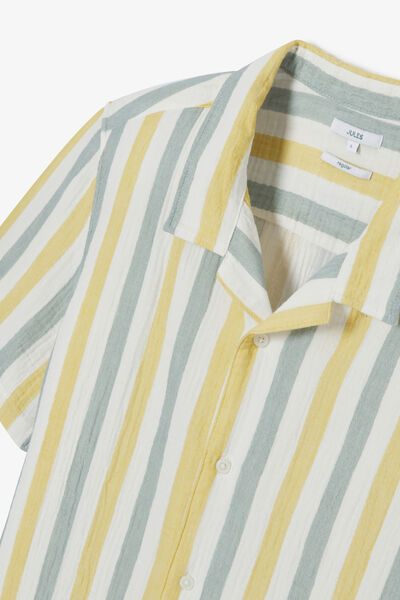 Chemisette en gaze de coton ray&eacute;e