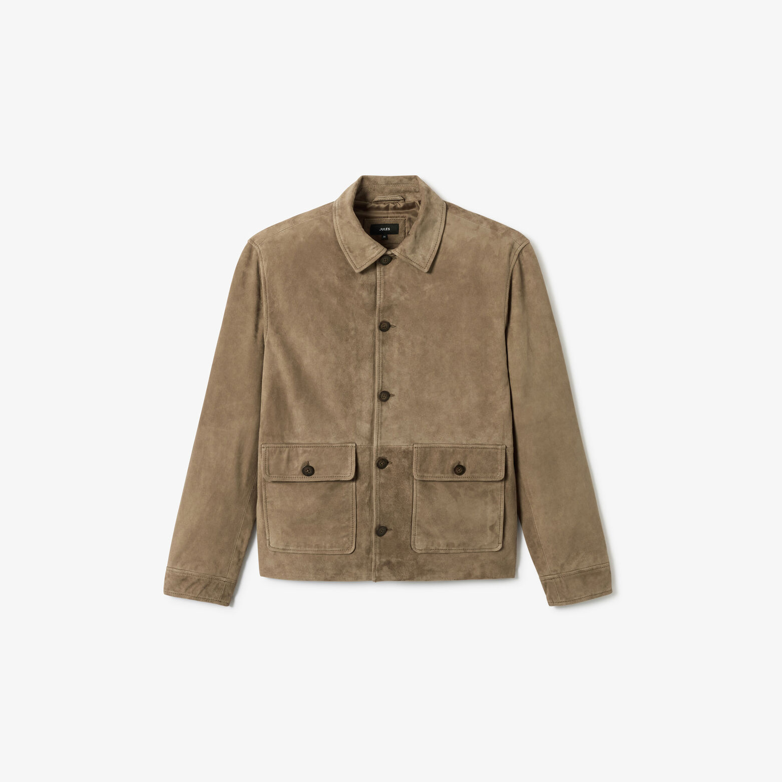 Blouson 100% cuir col chemise