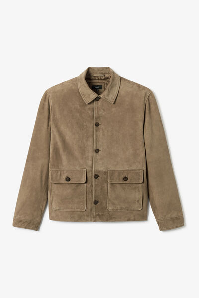 Blouson 100% cuir col chemise