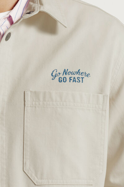 Overhemd in katoen met print