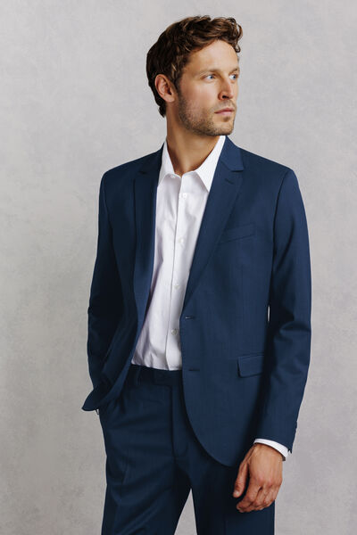 Veste de costume slim bi-stretch unie
