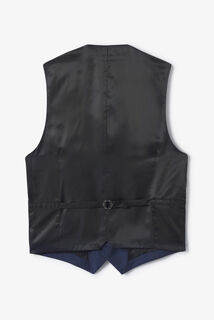 Slim fit kostuumgilet met pied-de-puce-motief
