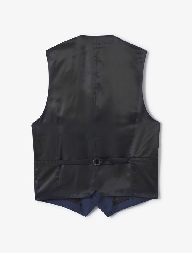 Slim fit kostuumgilet met pied-de-puce-motief