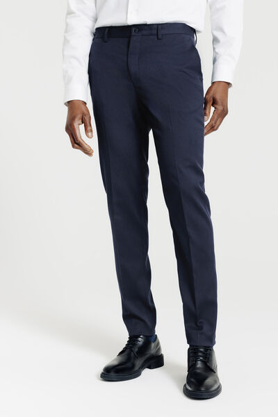 Pantalon de costume slim uni