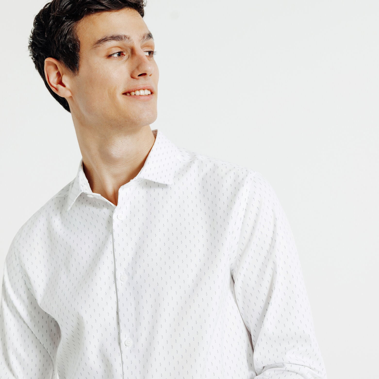 Chemise sans repassage imprim&eacute;e regular