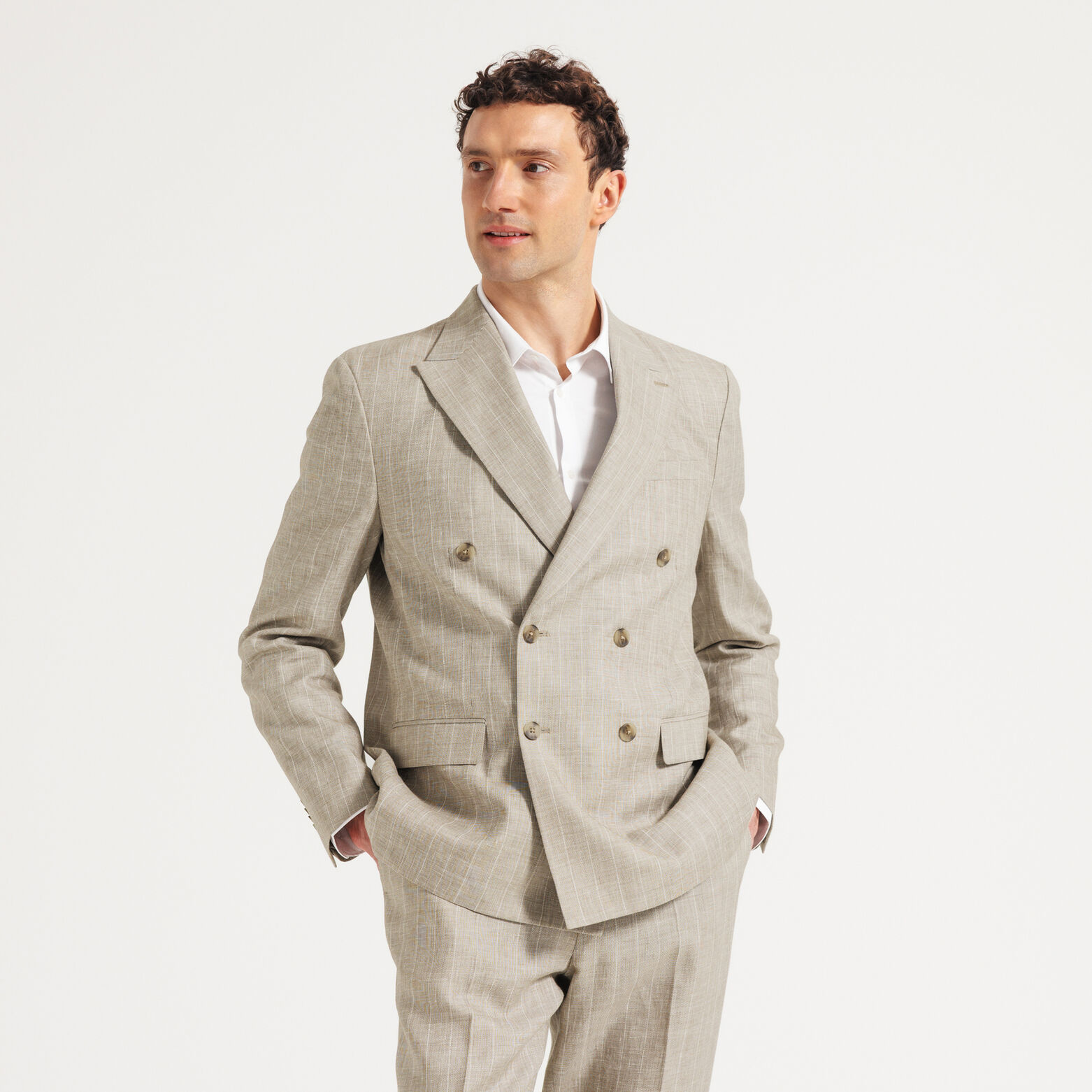 Veste de costume crois&eacute;e confort