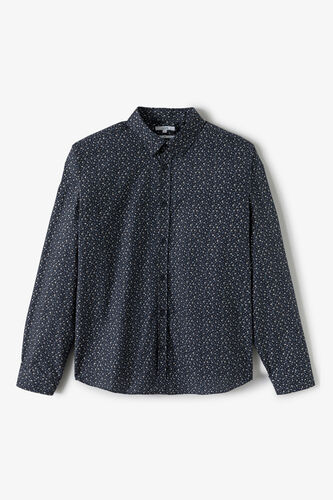 Chemise en coton imprimé floral slim