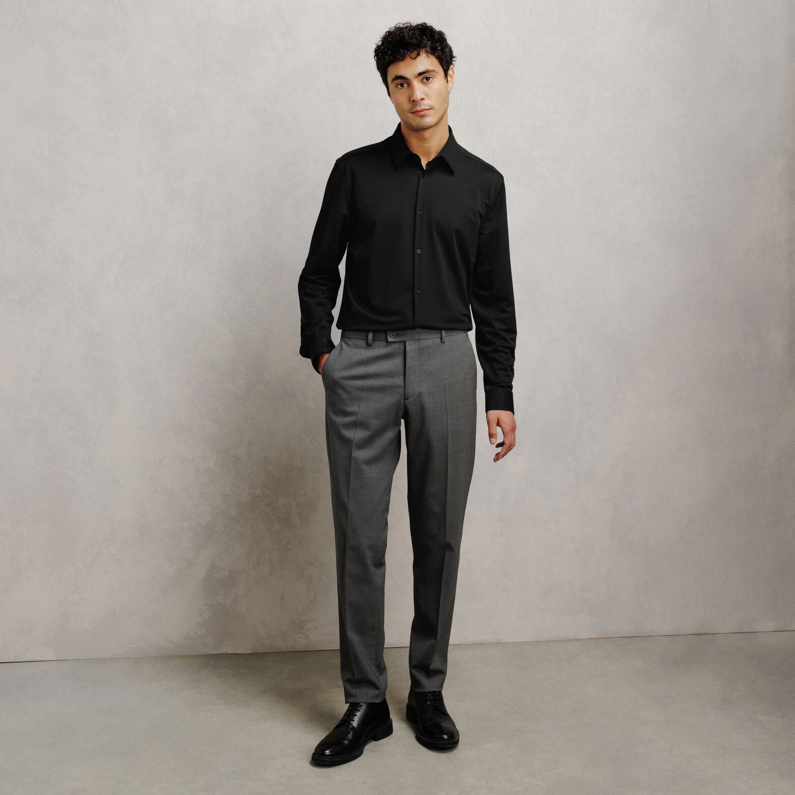 Slim fit effen hemd
