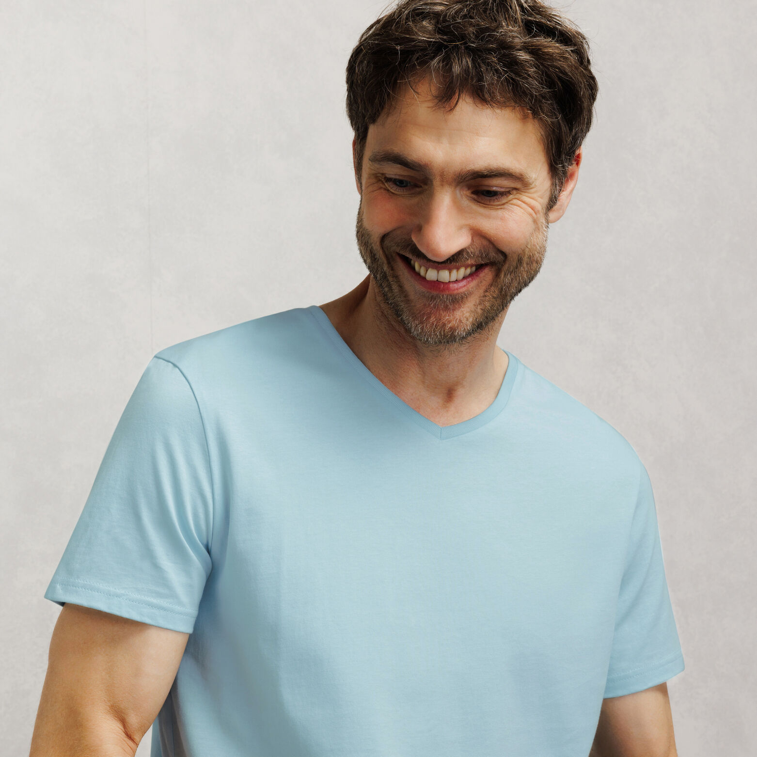 Tee shirt col V en coton