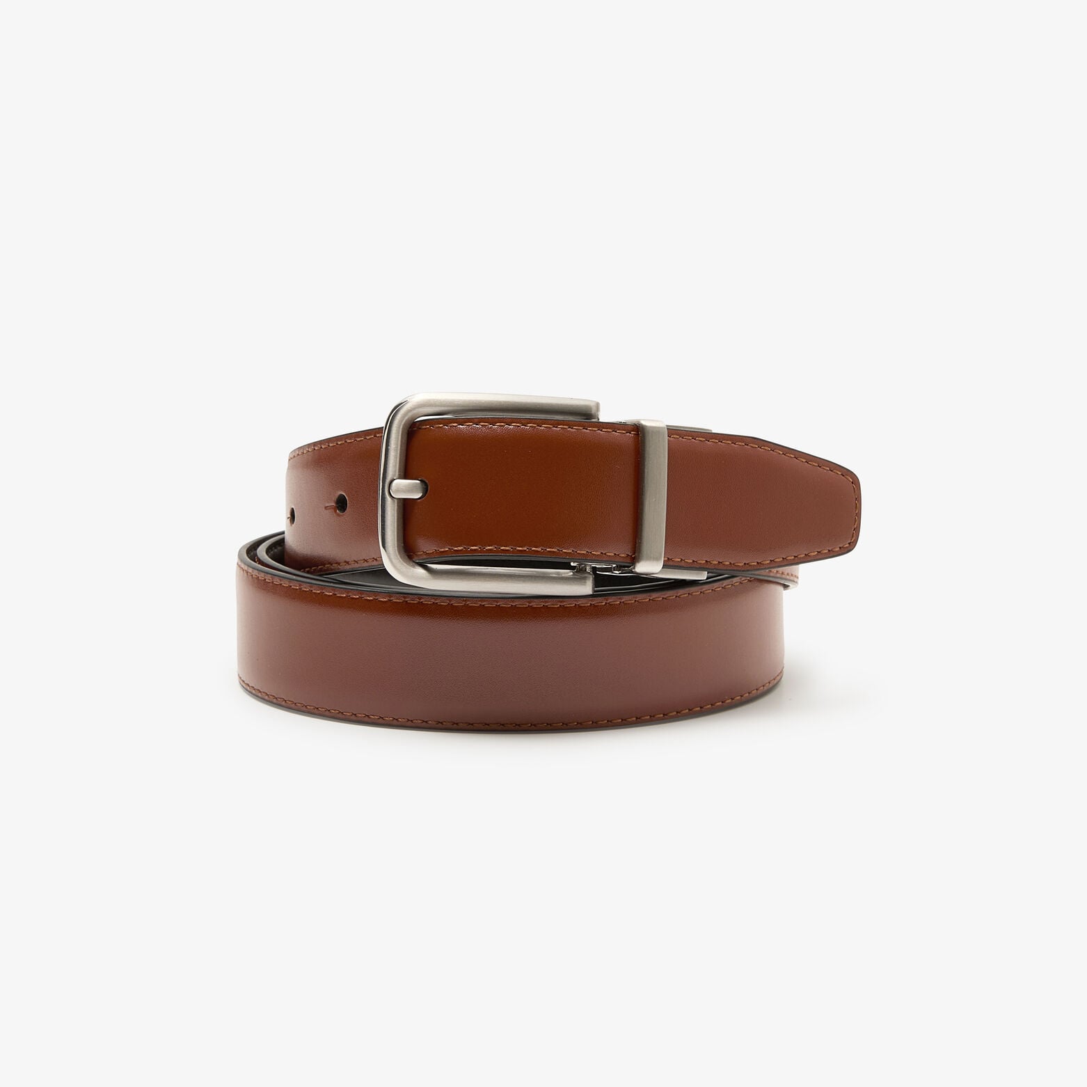Coffret ceinture en cuir r&eacute;versible