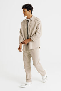 Tapered fit chinobroek in tricot