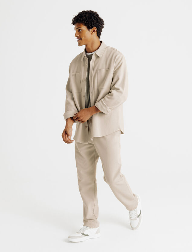 Tapered fit chinobroek in tricot