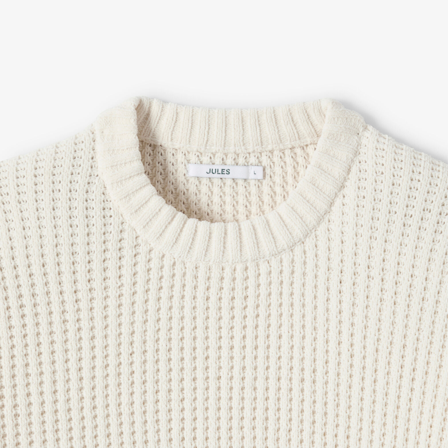Pull col rond point fantaisie en chenille