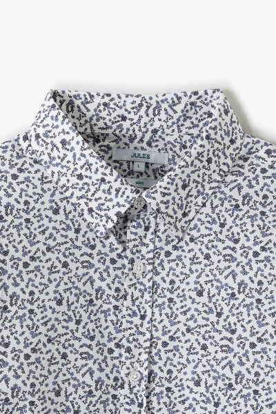 Chemise en coton imprimé floral slim