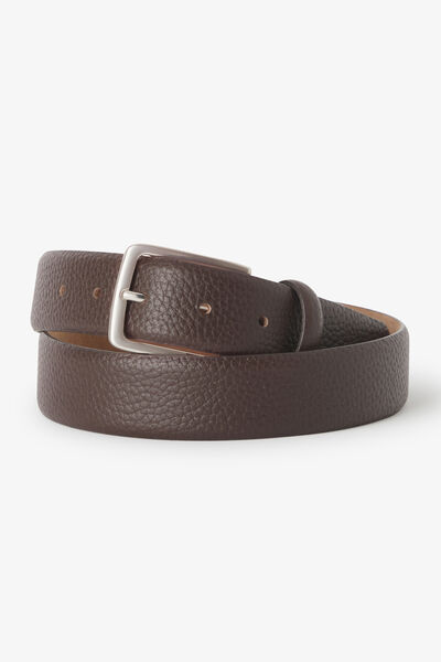 Ceinture en cuir grain&eacute;e