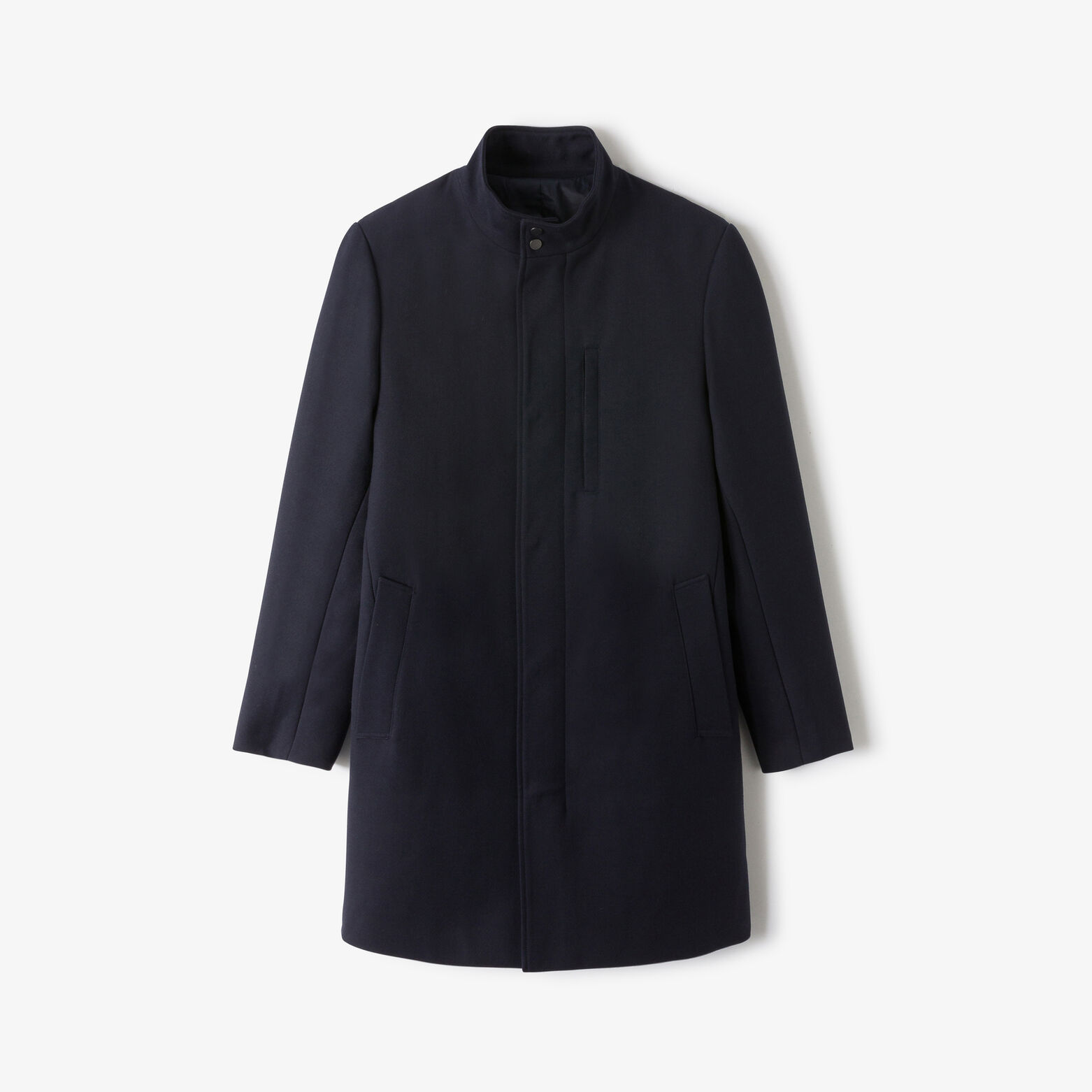 Lange wintermantel met opstaande kraag