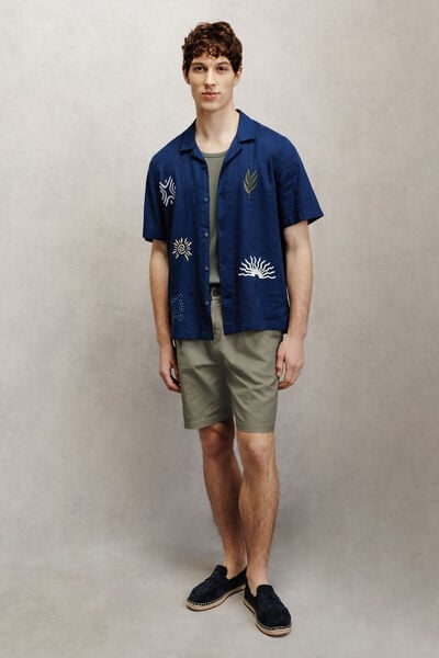 Bermuda en coton lin