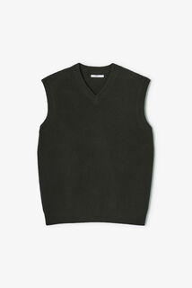 Pull col v sans manches