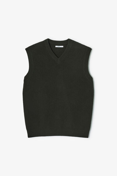 Pull col v sans manches