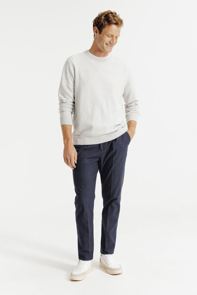Pantalon chino tapered flanelle