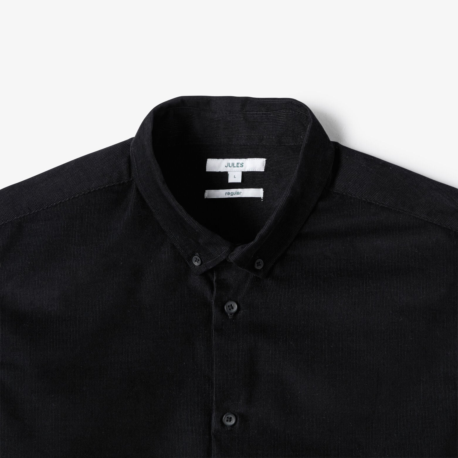 Chemise en velours c&ocirc;tel&eacute; unie