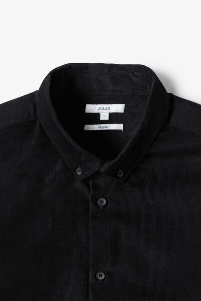 Chemise en velours c&ocirc;tel&eacute; unie