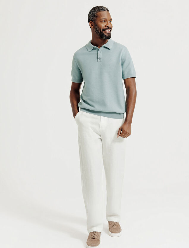 Loose fit chinobroek in 100% linnen