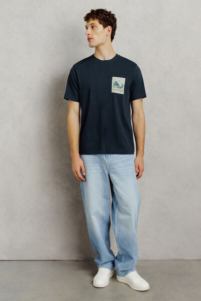 Tee shirt patch imprim&eacute; devant dos Japon