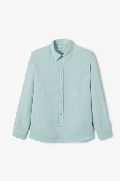 Chemise 100% lin regular unie