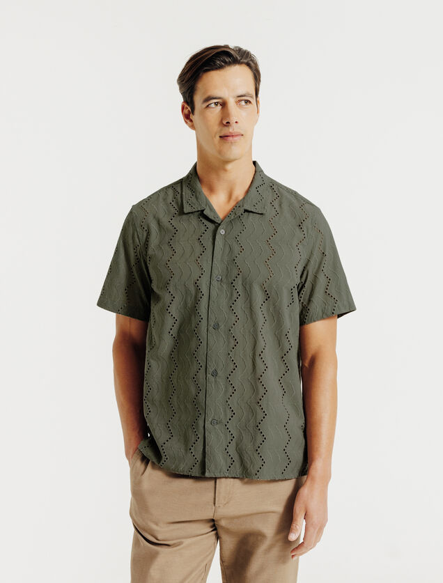 Chemisette en coton brodée