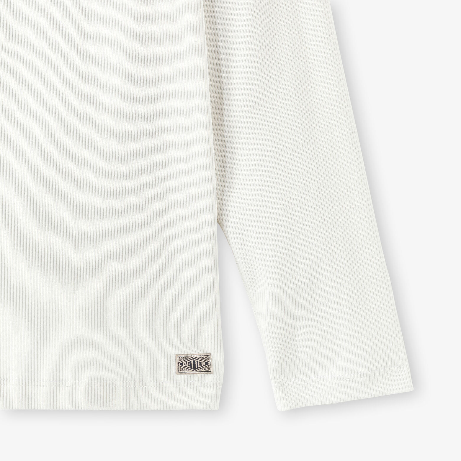 Tee shirt en c&ocirc;te manches longues